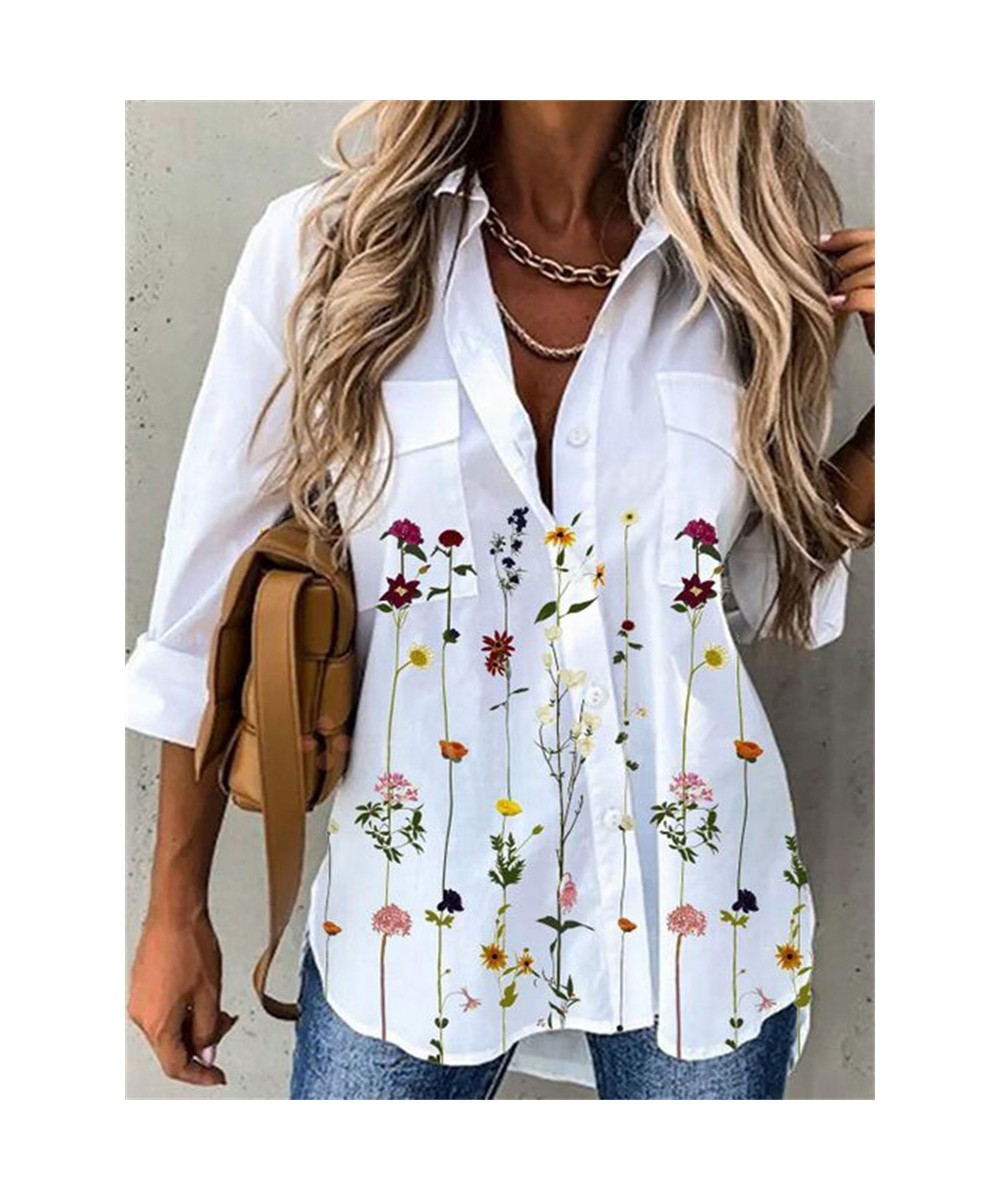 New Fashion Women Blouse Shirt Spring Summer White Shirts Elegant Turn-Down Collar Casual Office Basic Tops Blusas Clothes $3...