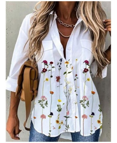 New Fashion Women Blouse Shirt Spring Summer White Shirts Elegant Turn-Down Collar Casual Office Basic Tops Blusas Clothes $3...