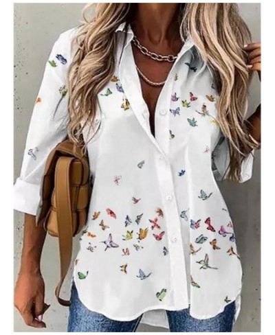 New Fashion Women Blouse Shirt Spring Summer White Shirts Elegant Turn-Down Collar Casual Office Basic Tops Blusas Clothes $3...