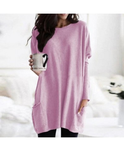 5XL Big Size T Shirt Women Clothes Spring Autumn Fashion Tee Shirt Femme Long Sleeve with Pockets Top Blusas Mujer De Moda 20...