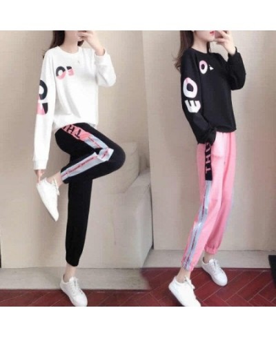 2023 Slim Black Hoodies Women Set Stripe Side Casual Two Piece Set Women Zipper Long Hooded Sweatshirt + Pant 3xl $41.04 - Su...