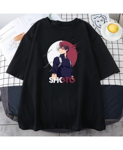 Women Oversized T Shirts My Hero Academia Todoroki Shoto Print O Neck Tshirts Female Casual Anime Clothes Short Sleeve Tshirt...