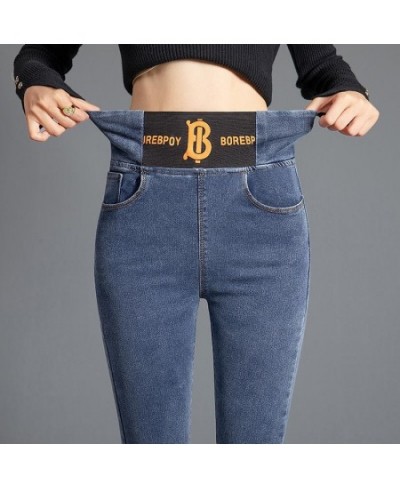 Plus Size 26-34 Skinny Pencil Jeans For Women High Waits Streetwear Legging Denim Pants Casual Letter Print Slim Stretch jean...