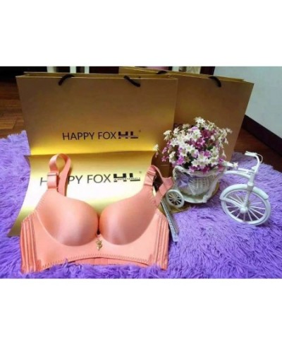 Authentic Happy fox underwear no rims Seamless Bras bra gather deep V breathable abdomen $43.79 - Underwear