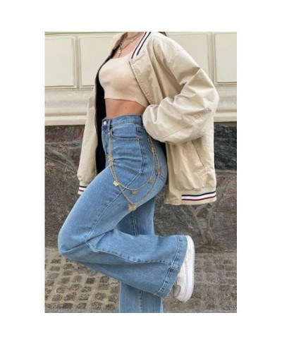 Plus Size y2k Midi Rise Bell Bottom Jeans Fall Outfits Women 2022 Blue Sexy Casual Flared Denim Trousers Streetwear $42.80 - ...