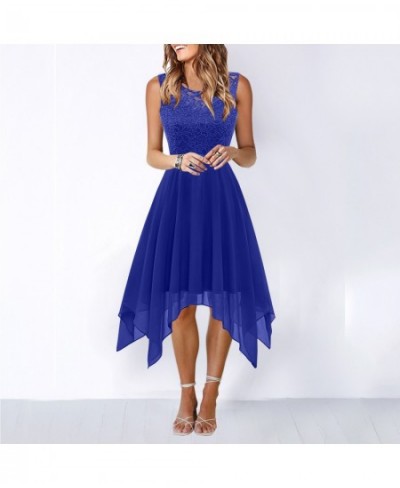 Lace Bow Patchwork Dresses for Women Y2k Fashion Sexy Casual Midi Dresses O Neck Elegant Design Sleeveless Dresses $53.93 - D...