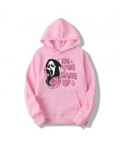 No You Hang Up Sweatshirt Ghost Face Valentine Hoodie Halloween Funny Pullover Hoodies $35.66 - Hoodies & Sweatshirts