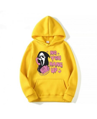 No You Hang Up Sweatshirt Ghost Face Valentine Hoodie Halloween Funny Pullover Hoodies $35.66 - Hoodies & Sweatshirts