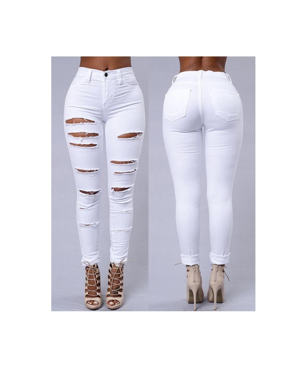 Women's Jeans 2023 Spring Fashion Zipper Fly Ladder Cutout Ripped Casual Plain Skinny Pocket Design Long Jeans Y2K Streetwear...