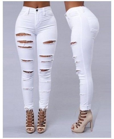 Women's Jeans 2023 Spring Fashion Zipper Fly Ladder Cutout Ripped Casual Plain Skinny Pocket Design Long Jeans Y2K Streetwear...