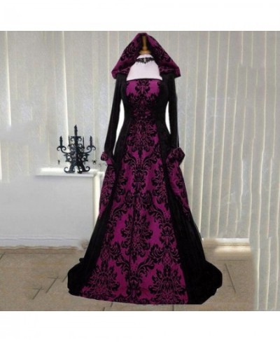 Halloween Costume Wicca Witch Medieval Dress Women Adult Plus Size Scary Cosplay Gothic New Wizard Halloween Costumes for Wom...