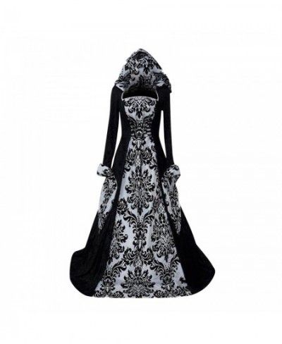 Halloween Costume Wicca Witch Medieval Dress Women Adult Plus Size Scary Cosplay Gothic New Wizard Halloween Costumes for Wom...