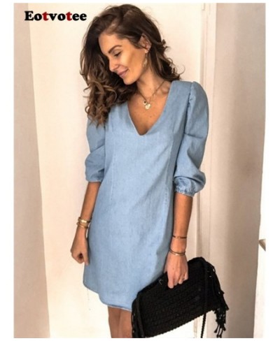 V Neck Dress for Women Spring Summer 2023 New Korean Fashion Solid Chic Dresses Office Ladies Oversized Elegant Dress $37.52 ...