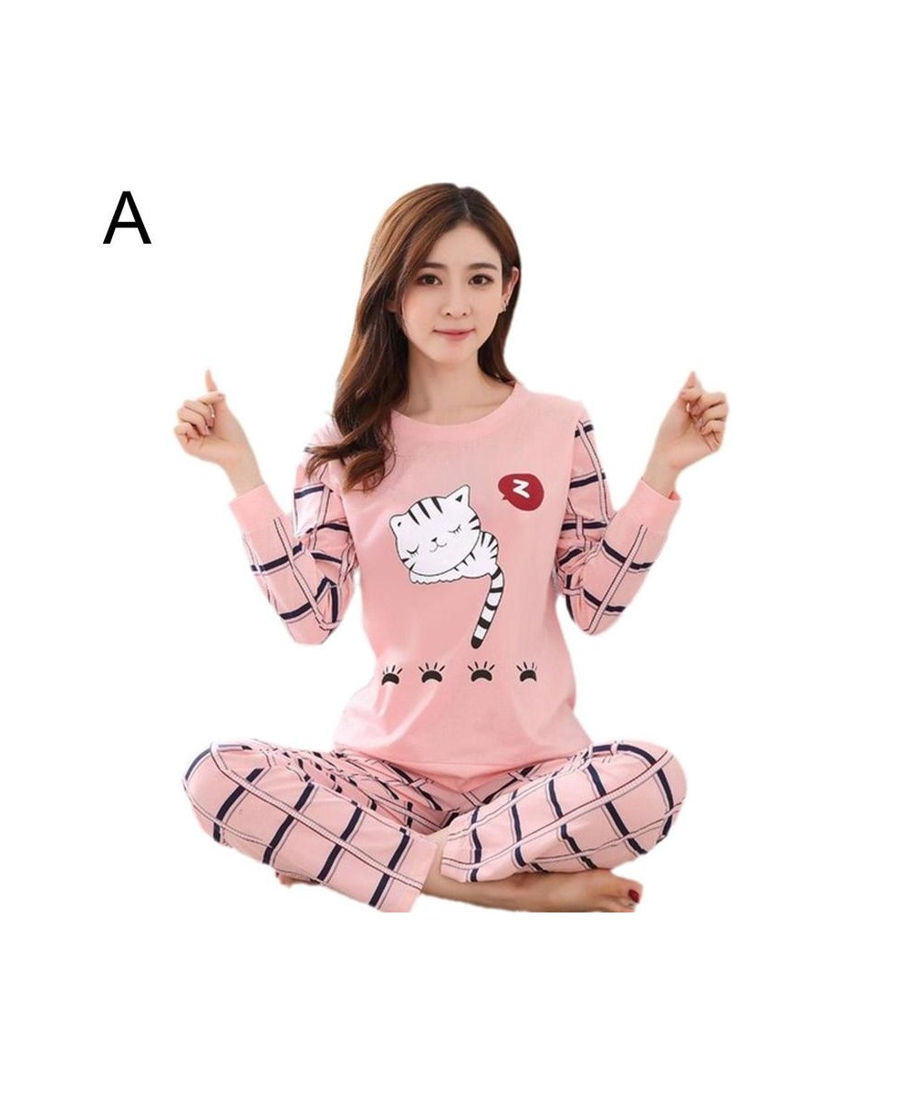 Ladies Womens Pyjamas Set Long Sleeve Top Nightwear Stretchy Sleepwear Nightwear Sleeve Pajamas Long Loose Loungewear W7c9 $2...