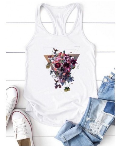 Butterfly Skull Print Funny Womens Tank Tops New Summer Loose Tank Tops Sleeveless Femme Tees Shirt Ropa Mujer Verano 2022 $2...