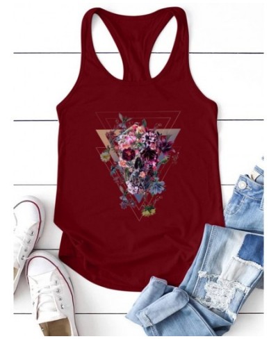 Butterfly Skull Print Funny Womens Tank Tops New Summer Loose Tank Tops Sleeveless Femme Tees Shirt Ropa Mujer Verano 2022 $2...