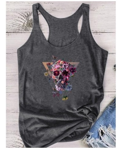 Butterfly Skull Print Funny Womens Tank Tops New Summer Loose Tank Tops Sleeveless Femme Tees Shirt Ropa Mujer Verano 2022 $2...