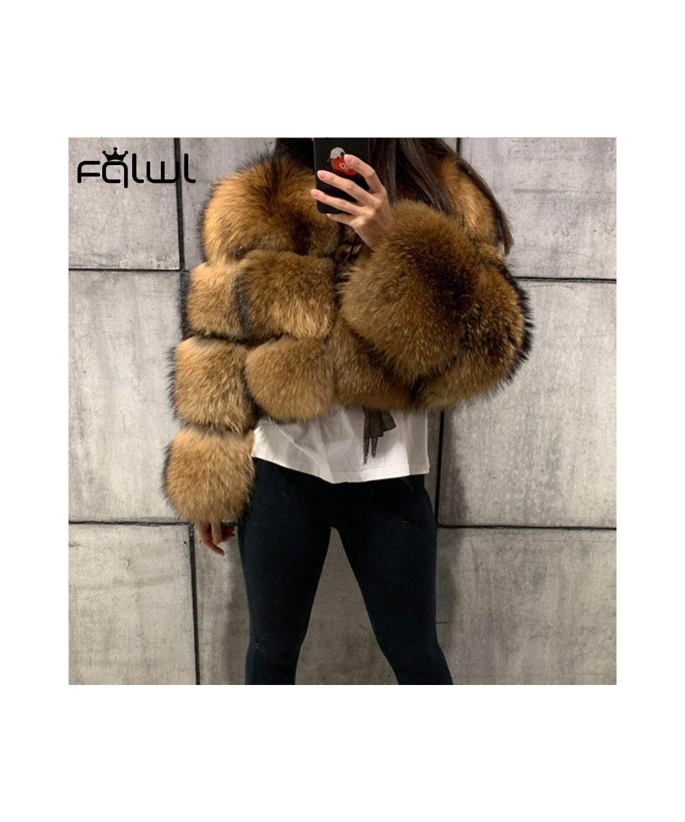 Winter Thick Warm Soft Faux Fur Coat Women Long Sleeve Crop Jacket Coat Female Brown Cropped Faux Fur Coat Casual 2023 New $1...