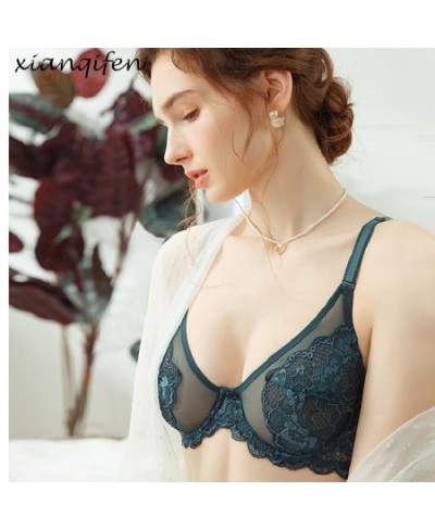 Ultra Thin Bras For Women Minimizer Bralette Crop Top BH Brassiere Girl Sexy Lace Lingerie ABCD 36 38 34 Plus Size $28.92 - U...