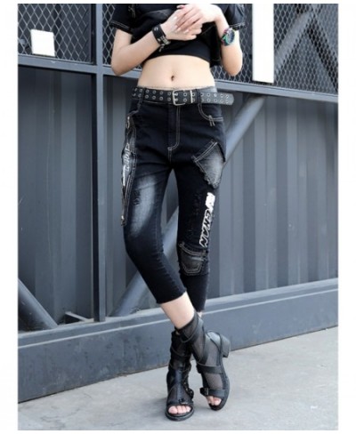 European Thin Denim Jeans Women 2023 Summer New Cool Cropped Pants Black Small Design Feel ZXF028B $107.68 - Jeans