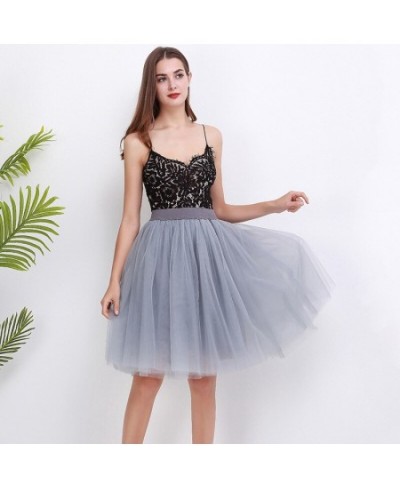 5 Layers Tulle Skirt Women Summer Ball Gown Midi Skirts Elegant Pleated Dance Tutu Skirts Casual Puff Skirts $31.67 - Skirts