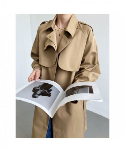 Mid-length windbreaker thin women's 2023 autumn and winter new fashion temperament coat Korean coat women $110.11 - Jackets &...