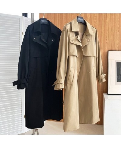 Mid-length windbreaker thin women's 2023 autumn and winter new fashion temperament coat Korean coat women $110.11 - Jackets &...