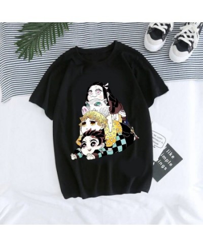 Japanese Anime Demon Slayer T Shirt Unisex Tanjirou Kamado Graphic Tee Shirt Women Kimetsu No Yaiba Nezuko Tshirt Female $23....