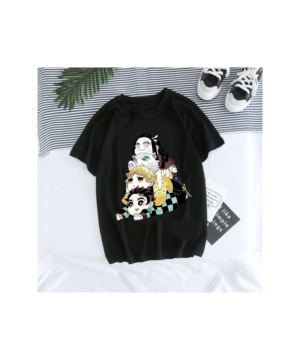 Japanese Anime Demon Slayer T Shirt Unisex Tanjirou Kamado Graphic Tee Shirt Women Kimetsu No Yaiba Nezuko Tshirt Female $23....