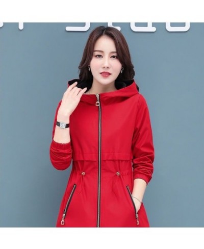 Spring Autumn Trench Coat Female Loose Outcoat 2022 New Double Sided Put On Medium Long Hooded Wild Windbreaker Women's Tops ...