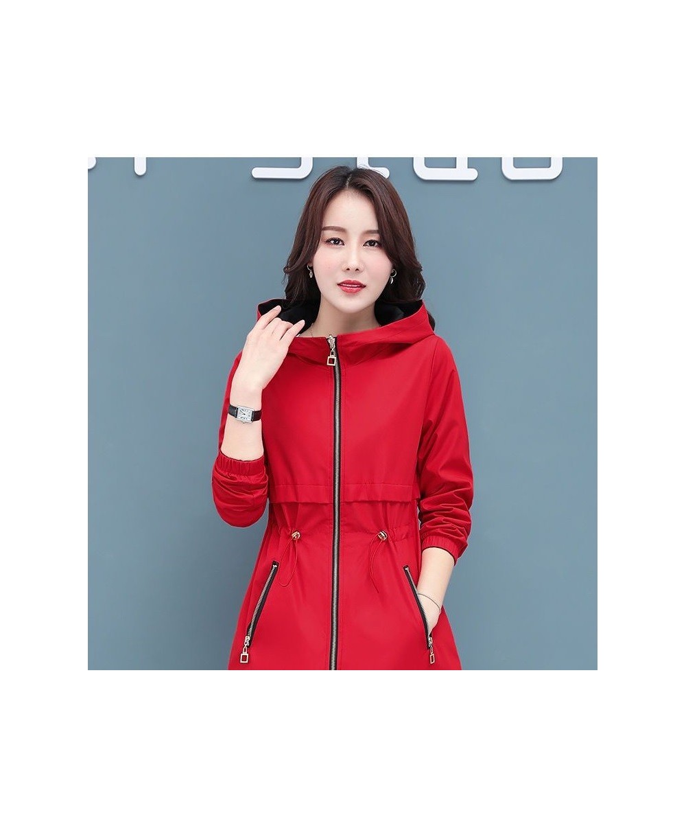 Spring Autumn Trench Coat Female Loose Outcoat 2022 New Double Sided Put On Medium Long Hooded Wild Windbreaker Women's Tops ...