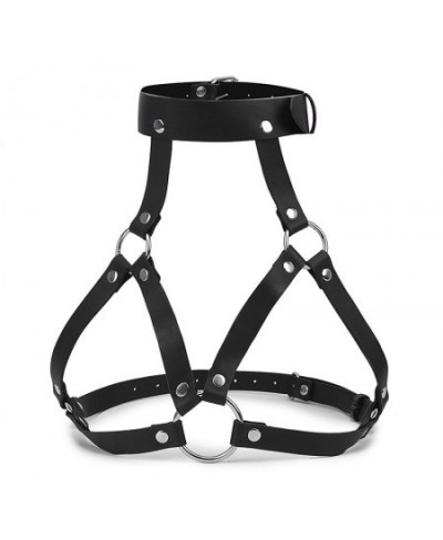 Fashion Sexy Leather Full Body Harness Bra Women Garter Belts Suspenders Bondage Straps Erotic Chest Harness Belt Lingerie $3...