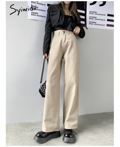 Cotton High Waisted Jeans Woman denim Pants Wide Leg Vintage Clothes Boyfriend Mom Jean 2023 New Trousers Full Length $41.59 ...