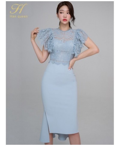 New 2 Pieces Set Women Hollow Out Lace Top + Irregular Pencil Skirts Simple Office Skirt Suit Casual Female Clothing $61.13 -...