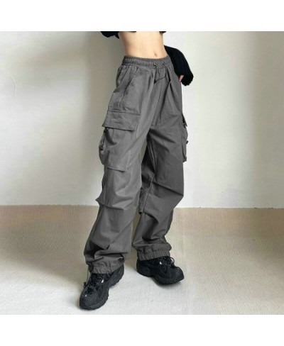 Y2k Cargo Pants Women Streetwear Casual Wide Leg Pants Harajuku Vintage Solid Baggy Straight Trousers Ladies Oversize $27.05 ...