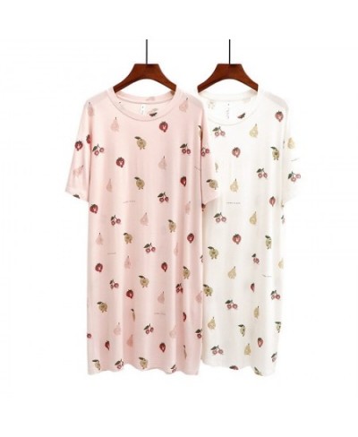 Summer Fruits Full Printed Sweet Women Nightwear O-neck Short Sleeve Pullover Sleepshirts Japan Style Casual Loose Homewear $...