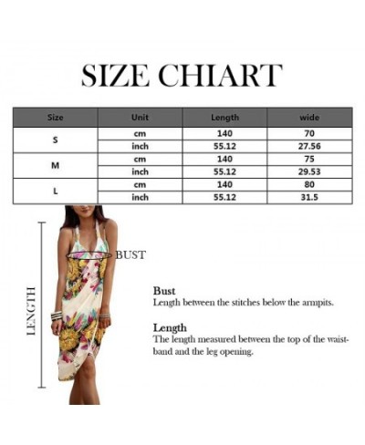 2023 Printed Cover-ups Sexy Beach Dress Women Halter Sling Chiffon Beach Towel Bikini Wrap Pareo Skirts Open-Back Swimwear $1...