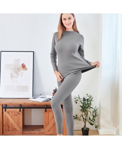 Thermal Underwear Set Ladies Women Long Johns Autumn Winter Sexy Cotton Underwear Undershirts Sleep Top Tight Pants Pajamas $...