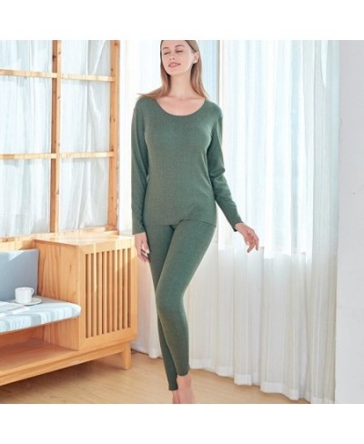 Thermal Underwear Set Ladies Women Long Johns Autumn Winter Sexy Cotton Underwear Undershirts Sleep Top Tight Pants Pajamas $...