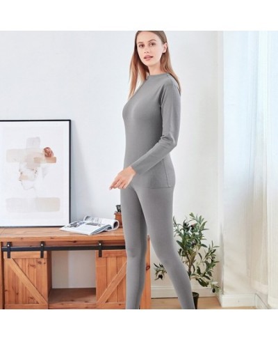 Thermal Underwear Set Ladies Women Long Johns Autumn Winter Sexy Cotton Underwear Undershirts Sleep Top Tight Pants Pajamas $...