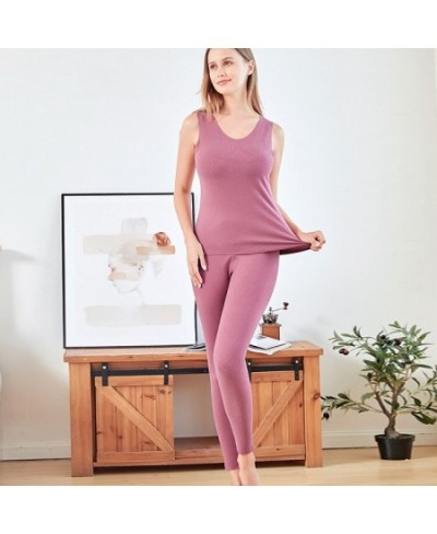 Thermal Underwear Set Ladies Women Long Johns Autumn Winter Sexy Cotton Underwear Undershirts Sleep Top Tight Pants Pajamas $...