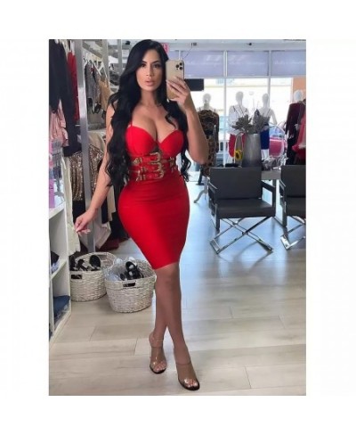 2022 New Summer Red Black White Rayon Bandage Sexy 2 Pieces Bodycon Dress Nightclub Celebrate Birthday Party Outfit Vestido $...