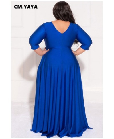 Plus Size Women Evening Dresses Classic Curve Wrap V-neck Big Swing Maxi Vestidos De Verano Mujer 2022 Party long Dress $58.3...