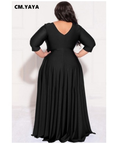 Plus Size Women Evening Dresses Classic Curve Wrap V-neck Big Swing Maxi Vestidos De Verano Mujer 2022 Party long Dress $58.3...