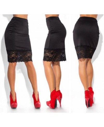 2022 HOT Women Sexy Lace Stretch Office High Waist Pencil Skirts Bodycon Party Skirt Sexy Women Summer Outwear $21.32 - Skirts