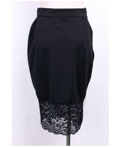 2022 HOT Women Sexy Lace Stretch Office High Waist Pencil Skirts Bodycon Party Skirt Sexy Women Summer Outwear $21.32 - Skirts