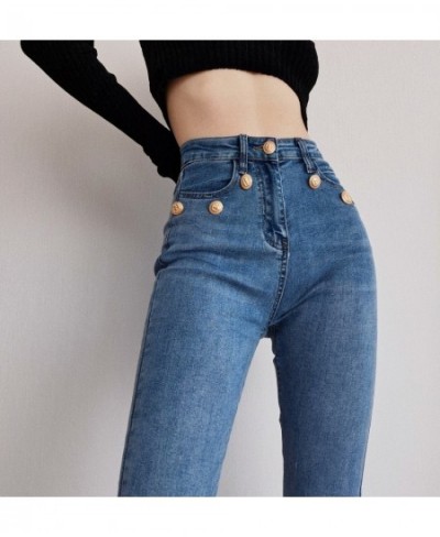 Sexy Skinny Women Jeans Slim-fit High Waist Tight Trousers Female Spring Autumn Chic Metal Button Stretch Pencil Denim Pants ...