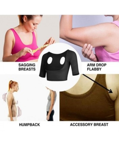 Women's Shapewear Tops Wear Short Sleeve Compression Arm Posture Corrector Crop Top Arm Shapers Humpback Prevent $22.35 - Und...