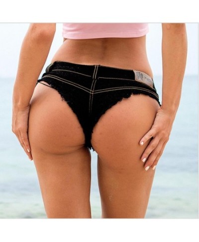 S-XXL New Summer Sexy Low Waist Denim Women's Cotton Shorts BIkini Bottom Beach Jeans Shorts Female Clubwear $30.71 - Bottoms