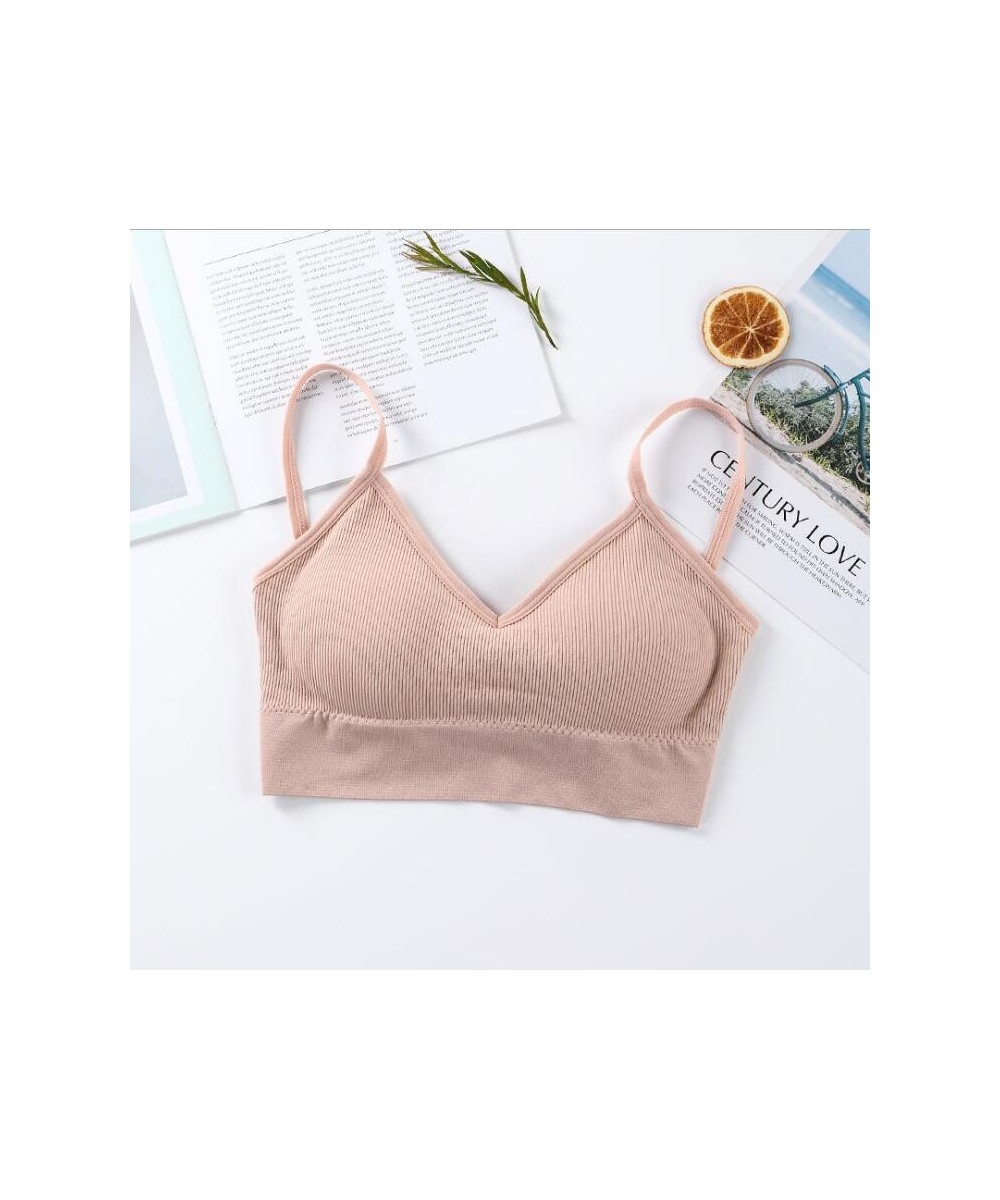 Sexy Beauty Underwear Crop Women Sports Crop Lingerie Seamless Camisole Back Female Padded Cropped Tops Femme Tops Tank $13.4...